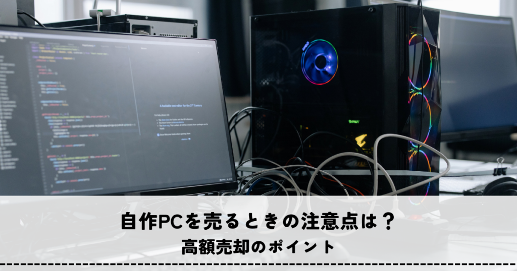 自作PCを売るときの注意点は？高額売却のポイント
