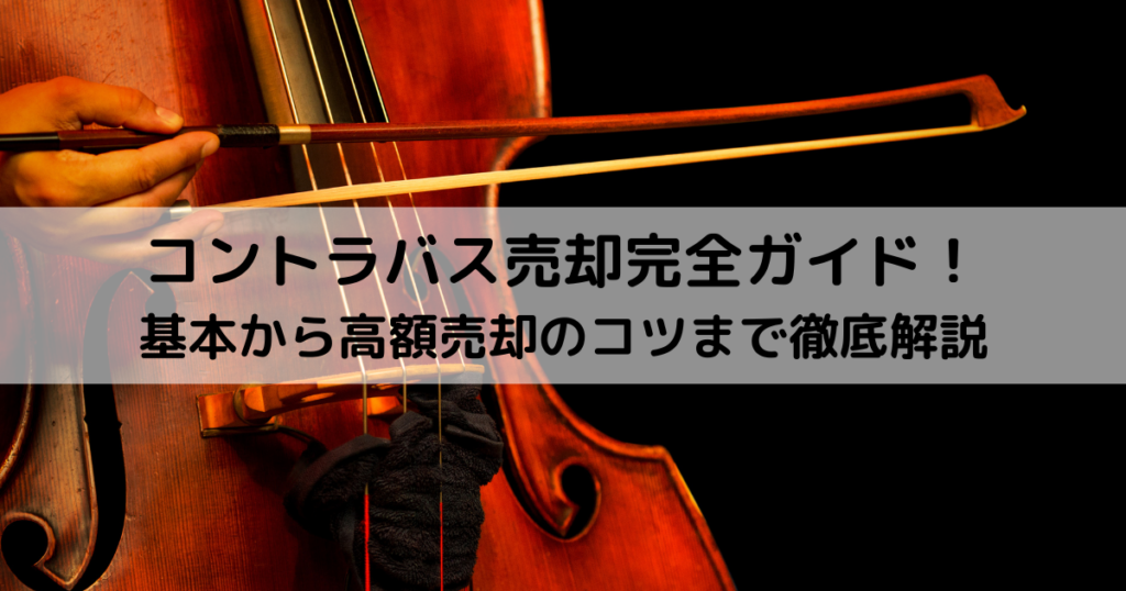 コントラバス売却完全ガイド！基本から高額売却のコツまで徹底解説