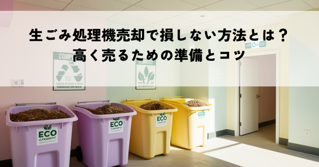 生ごみ処理機売却で損しない方法とは？高く売るための準備とコツ